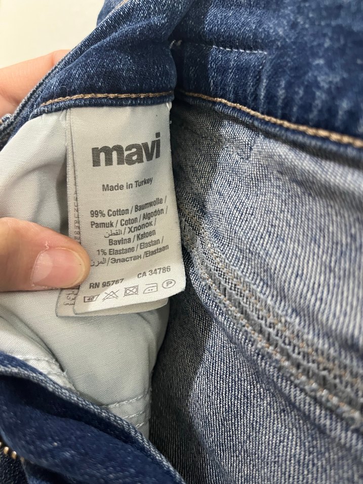 Kadın Mavi Denim Mini Şort - Görsel 4