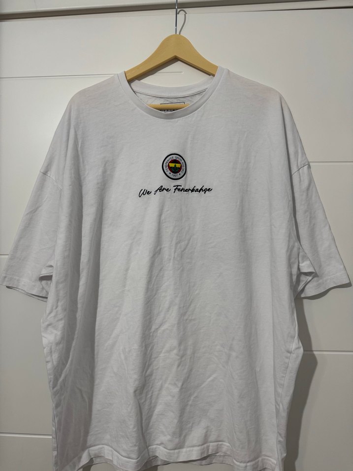 Erkek Beyaz Baskılı Pamuklu Tişört - Görsel 2