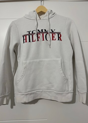 Tommy Hilfiger Beyaz Kapüşonlu Sweatshirt - Görsel 2