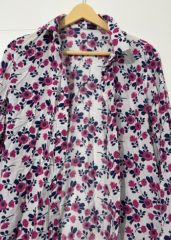 Bohem Çiçek Desenli Uzun Kollu Gömlek - Görsel 2