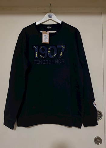 Fenerbahçe 1907 Baskılı Siyah Erkek Sweatshirt - Görsel 2