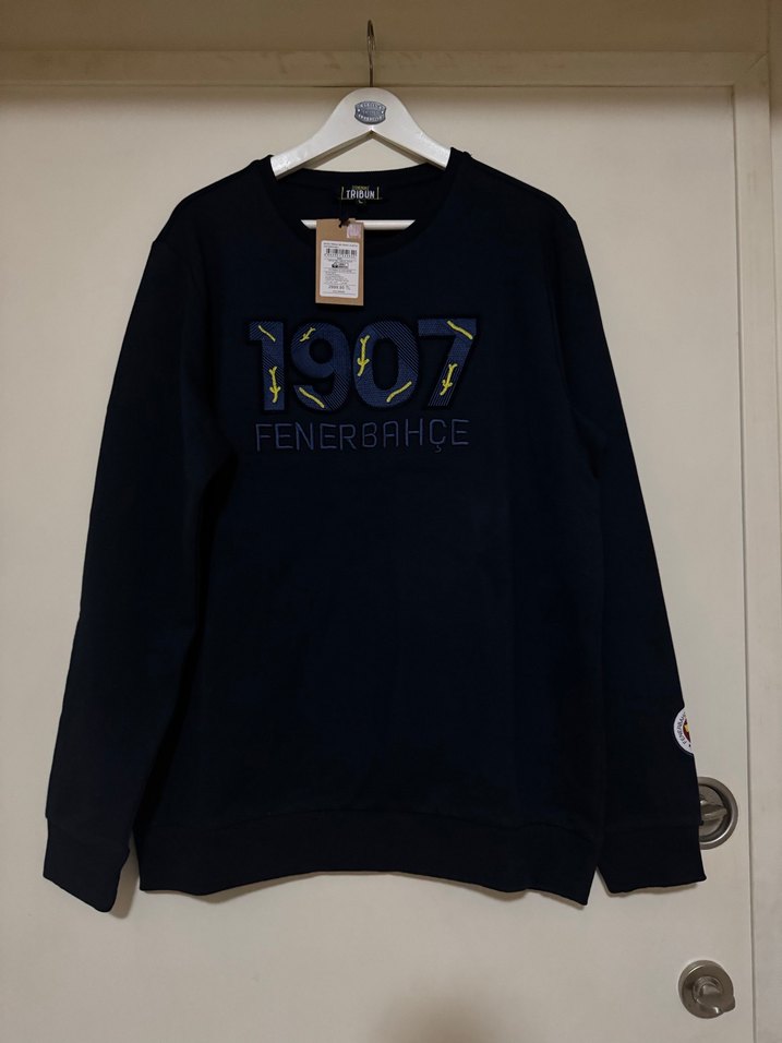 Fenerbahçe 1907 Baskılı Siyah Erkek Sweatshirt - Görsel 2