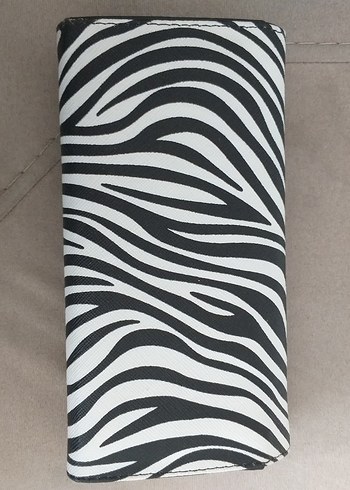 Zebra Desenli Gri Kadın Cüzdan - Görsel 2
