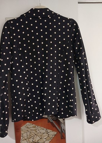 Siyah Puantiyeli Kadın Blazer - Görsel 2