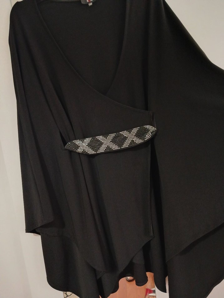 Siyah Uzun Kadın tunik - Görsel 3