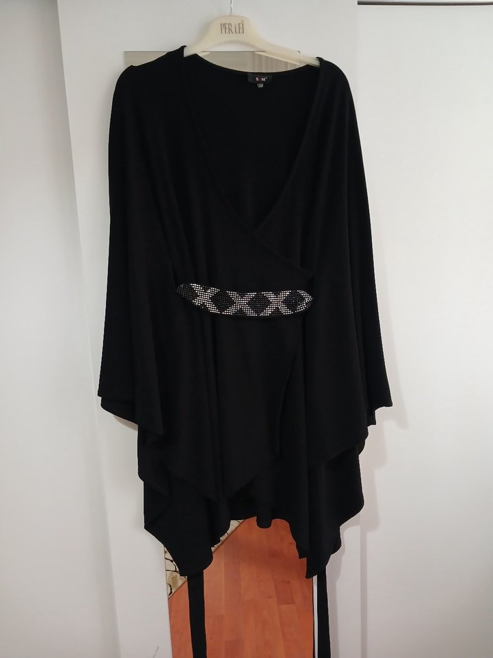 Siyah Uzun Kadın tunik - Görsel 4