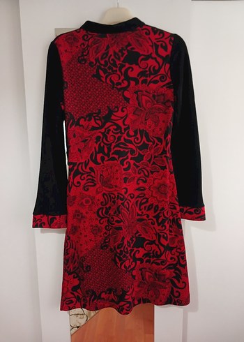 Kırmızı Desenli Uzun Kollu Hamile Tunik - Görsel 3