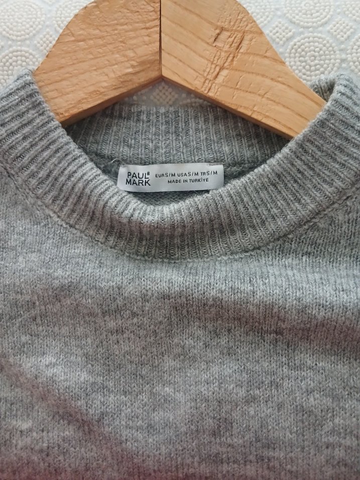 Gri Kadın Triko Midi Elbise - Görsel 3