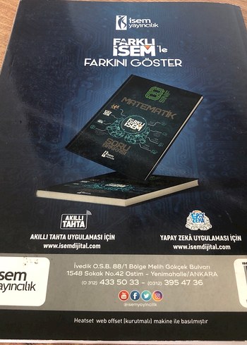 8. Sınıf isem yayıncılık matematik soru bankası - Görsel 12