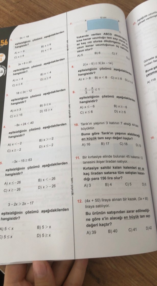 8. Sınıf isem yayıncılık matematik soru bankası - Görsel 3