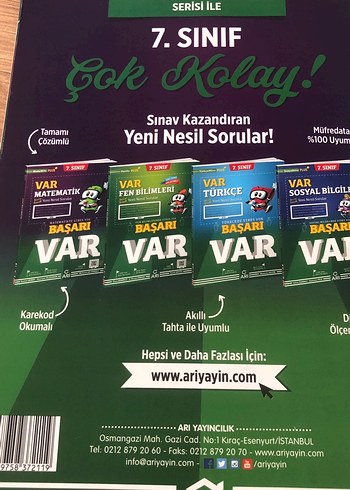 Var Matematik Başarı Kitabı - Yeni Nesil Sorular 7 sınıf - Görsel 5