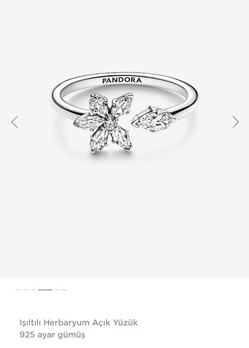  Beden orijinal pandora herbaryum 925 Ayar Gümüş Yüzük
