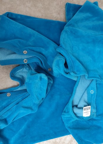 Mavi Erkek Bebek Örme Tulum - Görsel 4