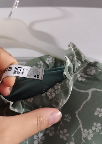 Yeşil Vintage Bohem Uzun Pileli Elbise - Görsel 4