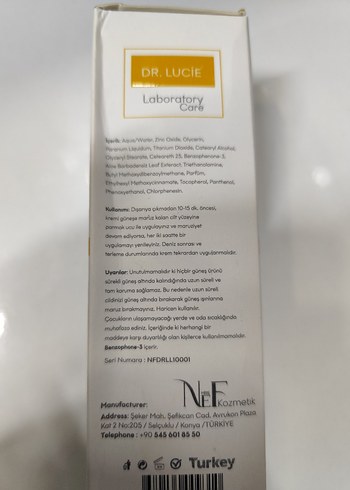 Dr. Lucie SPF 50 Güneş Bakım Kremi - Görsel 2