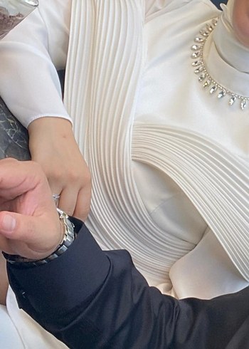 Beyaz Straplez A Kesim Gelinlik - Görsel 3