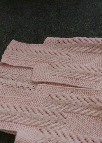 9-12 Ay Beden Kız Çocuk Pembe Triko Kolsuz Hırka