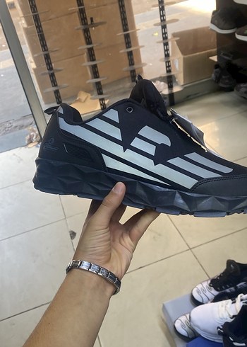 Siyah Gri Bağcıklı Erkek Spor Ayakkabı