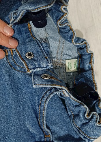 4 Yaş Beden Erkek Çocuk Elastik Bel Mavi Denim Pantolon