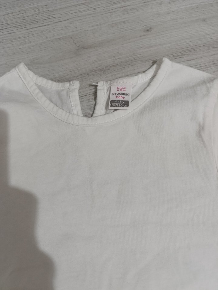 Beyaz Çocuk İçlik Uzun Kollu - Görsel 2