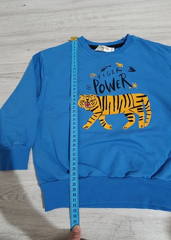 Mavi Baskılı Erkek Çocuk Sweatshirt - Görsel 3