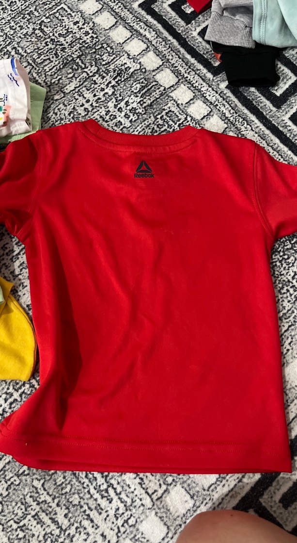 Erkek Kırmızı Baskılı Kısa Kollu Tişört - Görsel 3