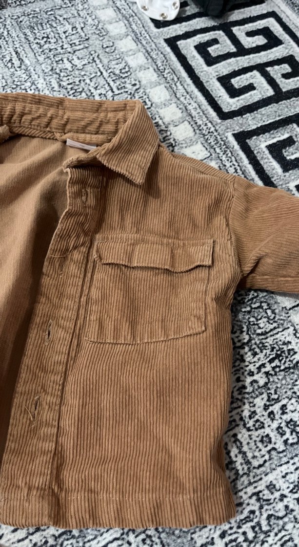 Erkek Çocuk Kahverengi Düğmeli Keten Ceket - Görsel 3