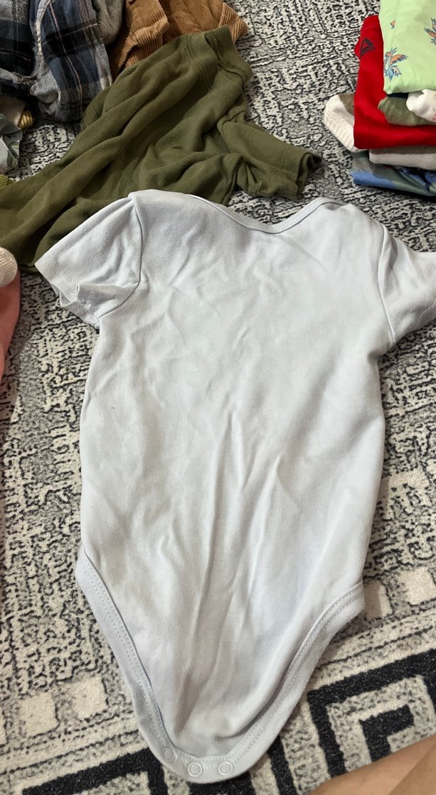 Calvin Klein bebe mavisi Erkek Bebek Kısa Kollu Body - Görsel 2