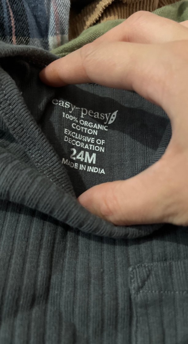 Uzun Kollu Gri Bebek Body - Görsel 2