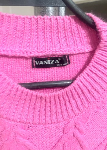 Pembe Örgü Kadın Kazak - Görsel 3