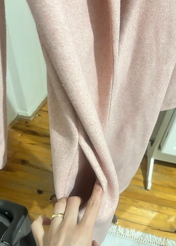 Zara Pudra Rengi Uzun Kaban - Görsel 4