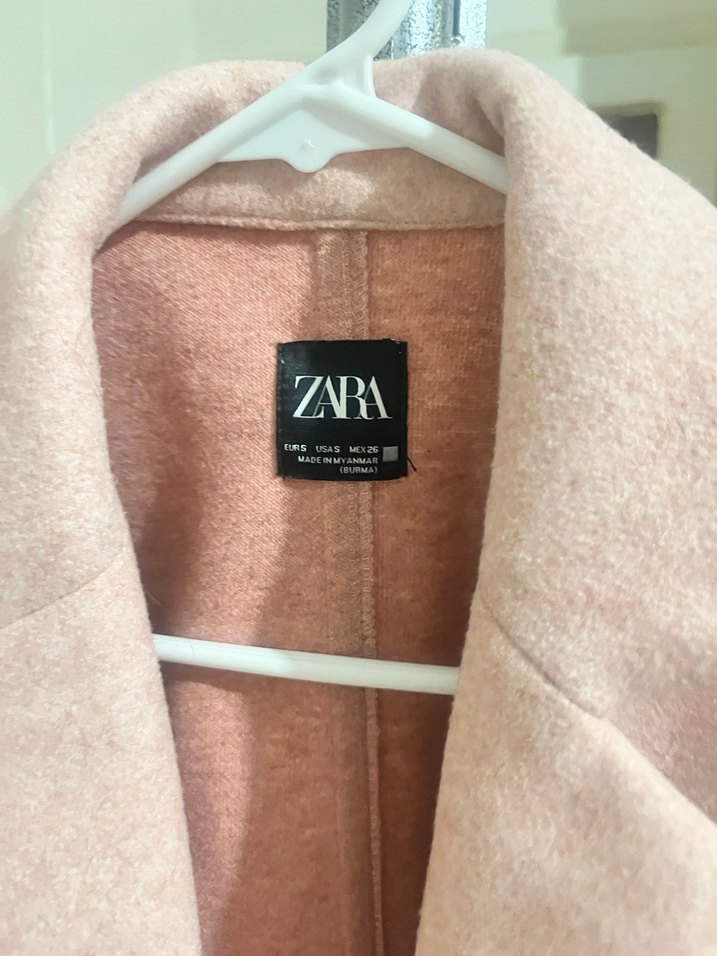 Zara Pudra Rengi Uzun Kaban - Görsel 3