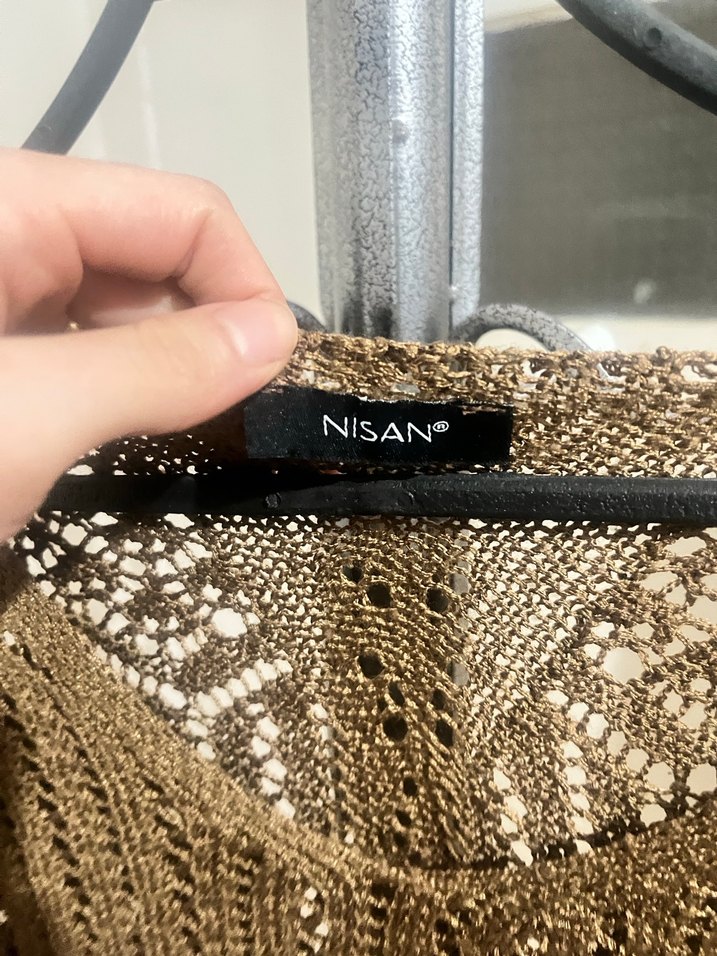 Bohem V Yaka Örgü Kadın Kazak - Görsel 3