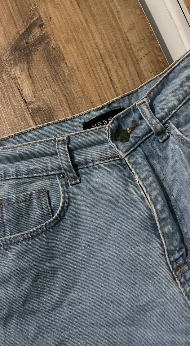 Gevşek Kesim Mini Kot Şort - Görsel 2