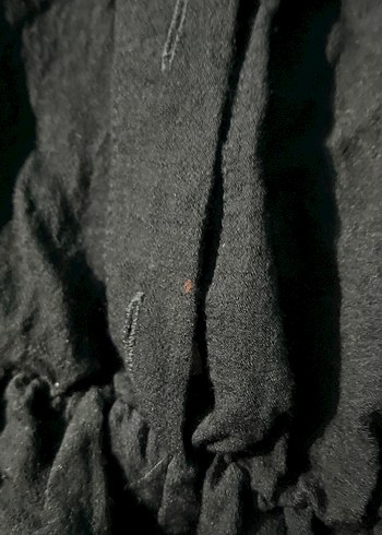 Düğmeli Siyah Keten Kadın Tulum - Görsel 4