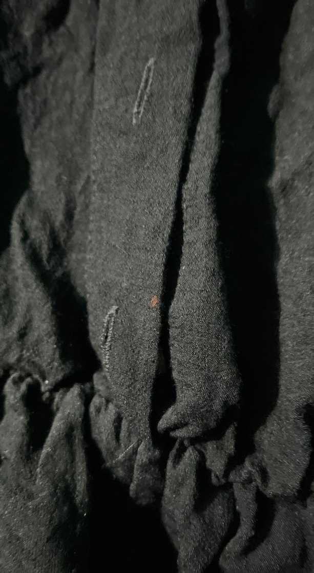 Düğmeli Siyah Keten Kadın Tulum - Görsel 4