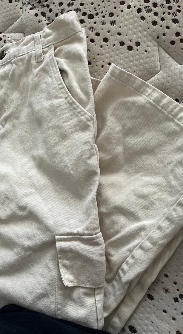 Kızlar için Bej kargo Pantolon - Görsel 2