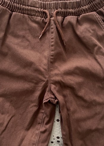Düğmeli Kahverengi Süet Kadın Pantolon - Görsel 2