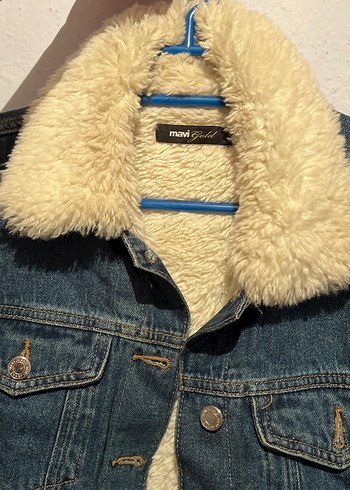 Mavi Kadın Mavi Kürklü Denim Ceket