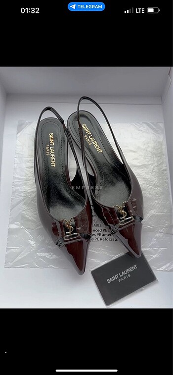 Saint Laurent Kısa Topuklu Stiletto