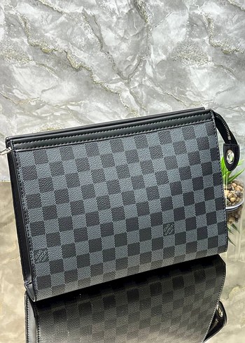 Siyah Deri Fermuarlı Kadın Clutch Çanta - Görsel 13
