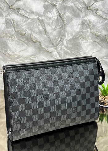 Siyah Deri Fermuarlı Kadın Clutch Çanta - Görsel 6