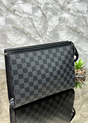 Siyah Deri Fermuarlı Kadın Clutch Çanta - Görsel 7