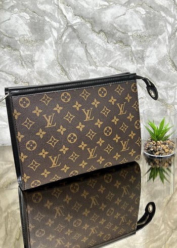 Siyah Deri Fermuarlı Kadın Clutch Çanta - Görsel 14