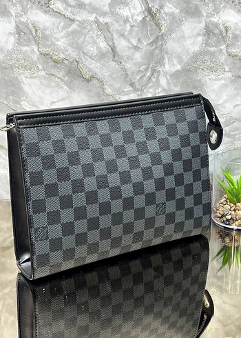 Siyah Deri Fermuarlı Kadın Clutch Çanta - Görsel 12