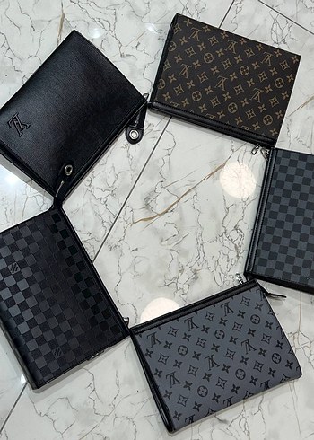 Siyah Deri Fermuarlı Kadın Clutch Çanta - Görsel 16