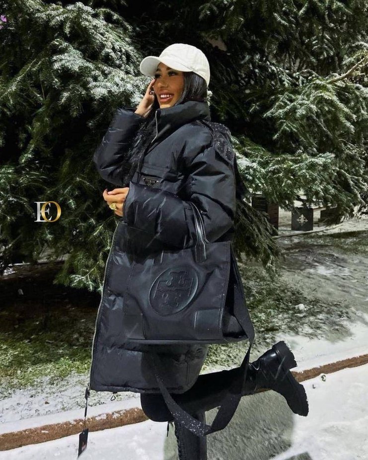 Prada Siyah Şişme Kadın Kışlık Mont - Görsel 3