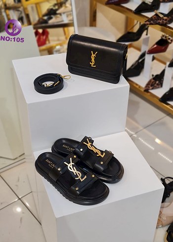 36 Beden kahverengi Renk Yves Saint Laurent Terlik