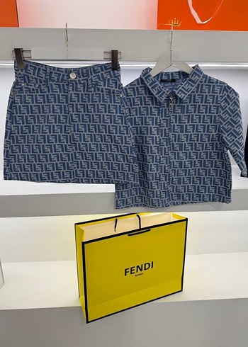 Fendi Fendi Mavi Denim Mini Takım