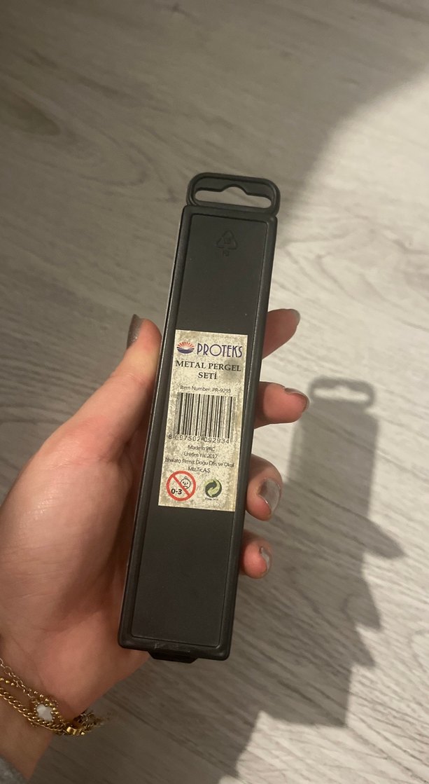 Gri Metal Pergel Seti - Görsel 2